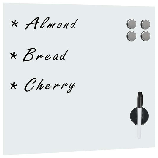 285372 vidaXL Wall Mounted Magnetic Board Glass 40x40 cm