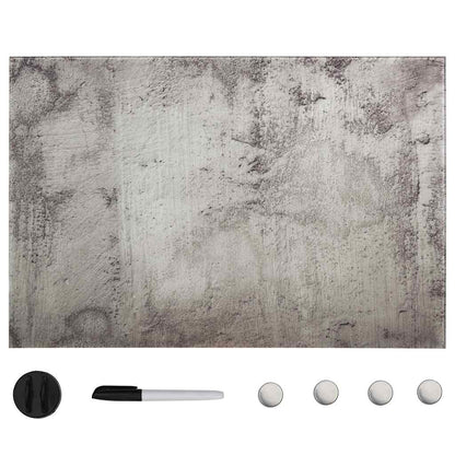 Wall Mounted Magnetic Board Glass 50x30 cm