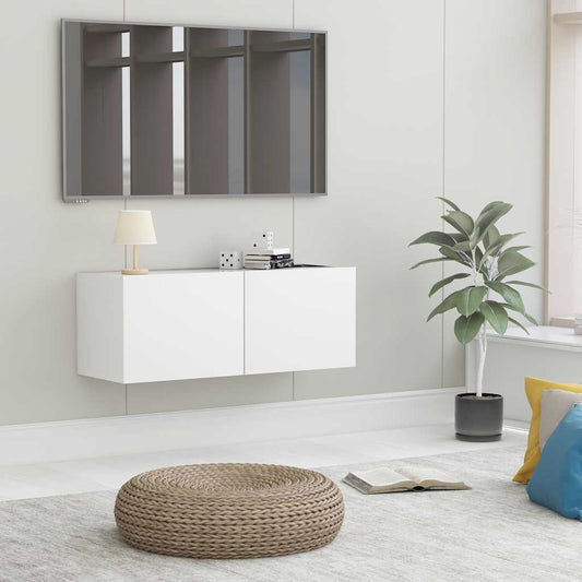 Tv Cabinet | White | Engineered wood | Small | Drop-Down | TV Cabinet