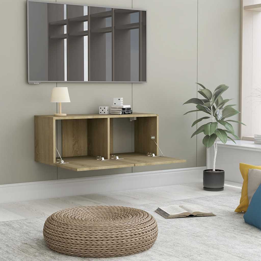 TV Cabinet Sonoma Oak 80x30x30 cm Engineered Wood