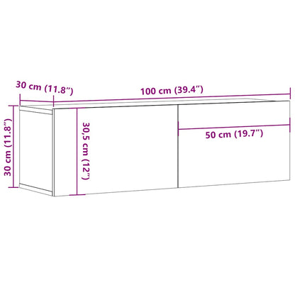 TV Cabinet Sonoma Oak 100x30x30 cm Engineered Wood