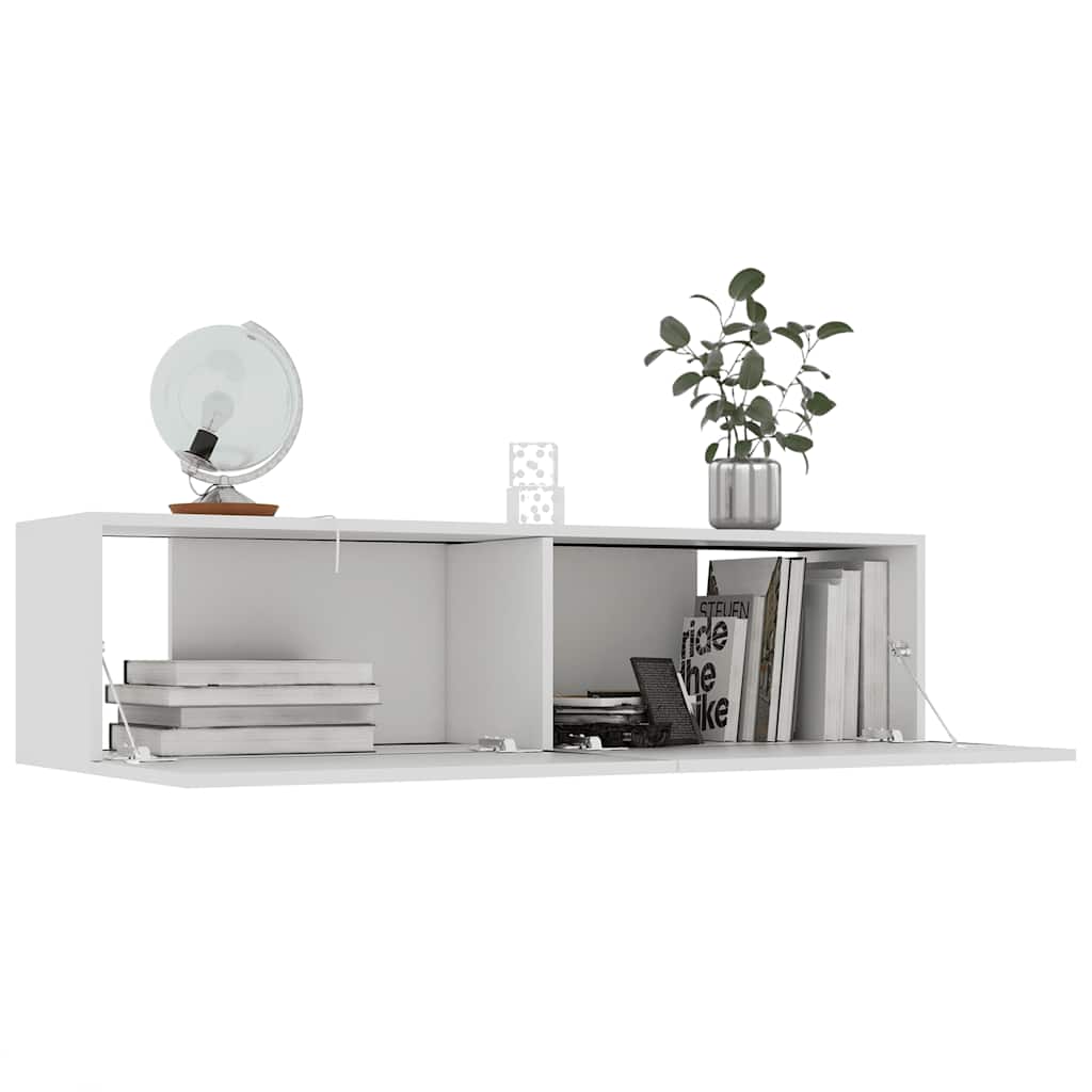 TV Cabinet | White | Engineered Wood | Medium | Drop-Down | TV Cabinet