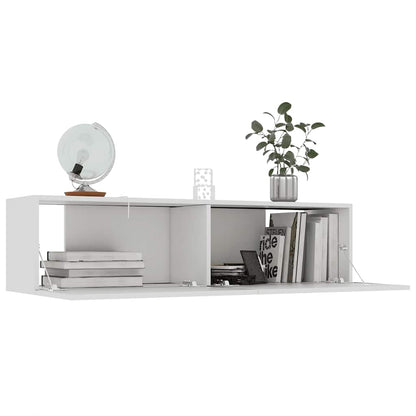 TV Cabinet | White | Engineered Wood | Medium | Drop-Down | TV Cabinet