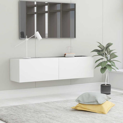 TV Cabinet | White | Engineered Wood | Medium | Drop-Down | TV Cabinet