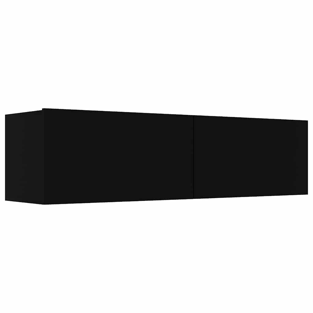 801491 vidaXL TV Cabinet Black 120x30x30 cm Engineered Wood