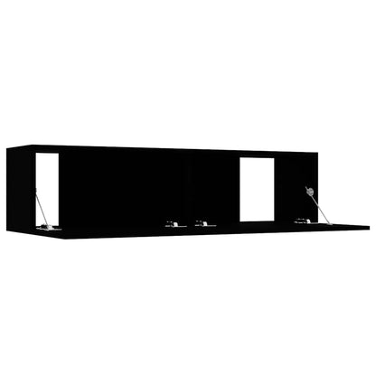 801491 vidaXL TV Cabinet Black 120x30x30 cm Engineered Wood