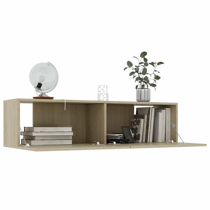TV Cabinet | Sonoma oak | Engineered wood | 120 x 30 x 30 cm | Drop-Down