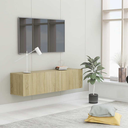 TV Cabinet | Sonoma oak | Engineered wood | 120 x 30 x 30 cm | Drop-Down