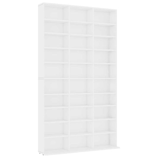 801778 vidaXL CD Cabinet White 102x23x177,5 cm Engineered Wood