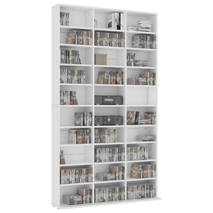 801778 vidaXL CD Cabinet White 102x23x177,5 cm Engineered Wood