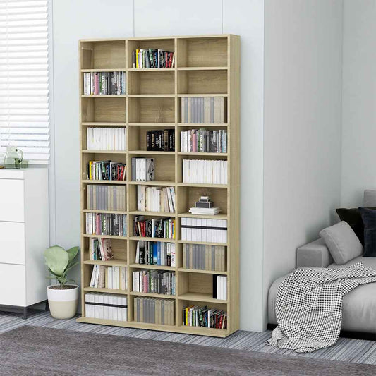 801781 vidaXL CD Cabinet Sonoma Oak 102x23x177,5 cm Engineered Wood