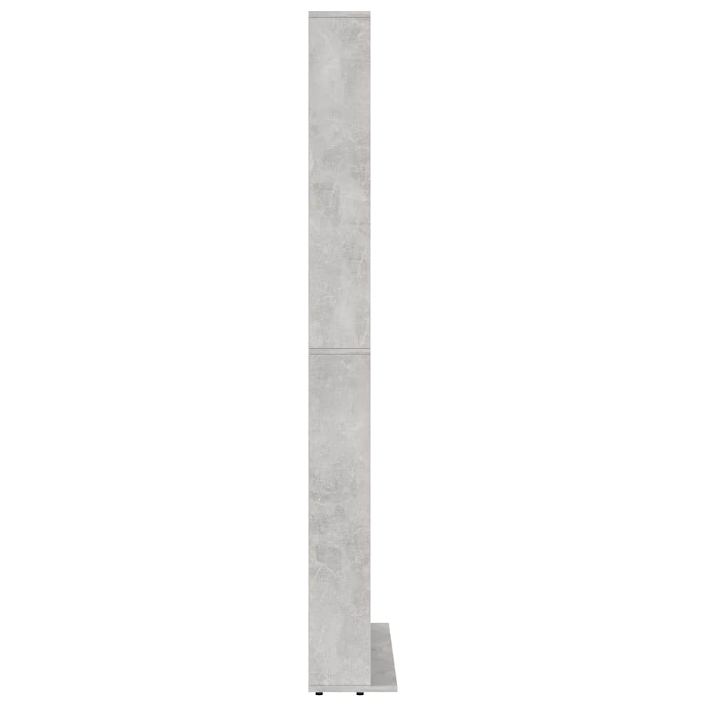 801782 vidaXL CD Cabinet Concrete Grey 102x23x177,5 cm Engineered Wood