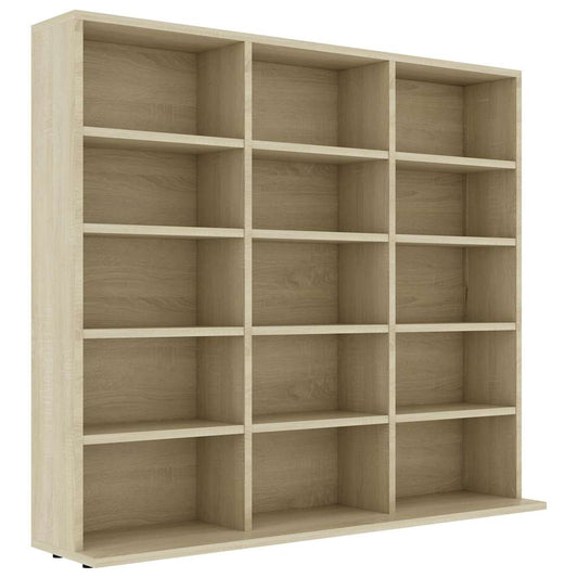 801790 vidaXL CD Cabinet Sonoma Oak 100x23x89,5 cm Engineered Wood