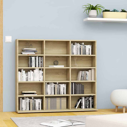 801790 vidaXL CD Cabinet Sonoma Oak 100x23x89,5 cm Engineered Wood