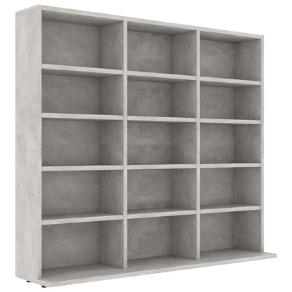 801791 vidaXL CD Cabinet Concrete Grey 100x23x89,5 cm Engineered Wood