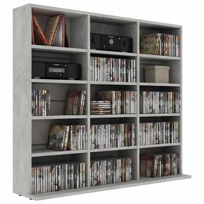 801791 vidaXL CD Cabinet Concrete Grey 100x23x89,5 cm Engineered Wood