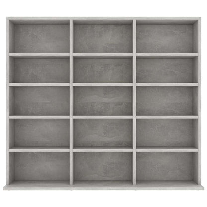 801791 vidaXL CD Cabinet Concrete Grey 100x23x89,5 cm Engineered Wood