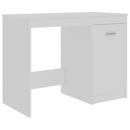 Desk White 100x50x76 cm Engineered Wood