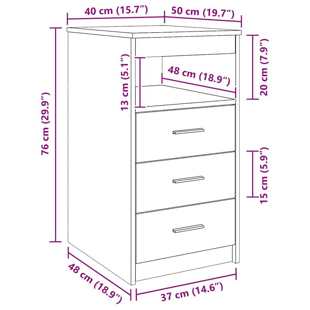 Drawer Cabinet | White | Engineered wood | Compact | Drawer Cabinet