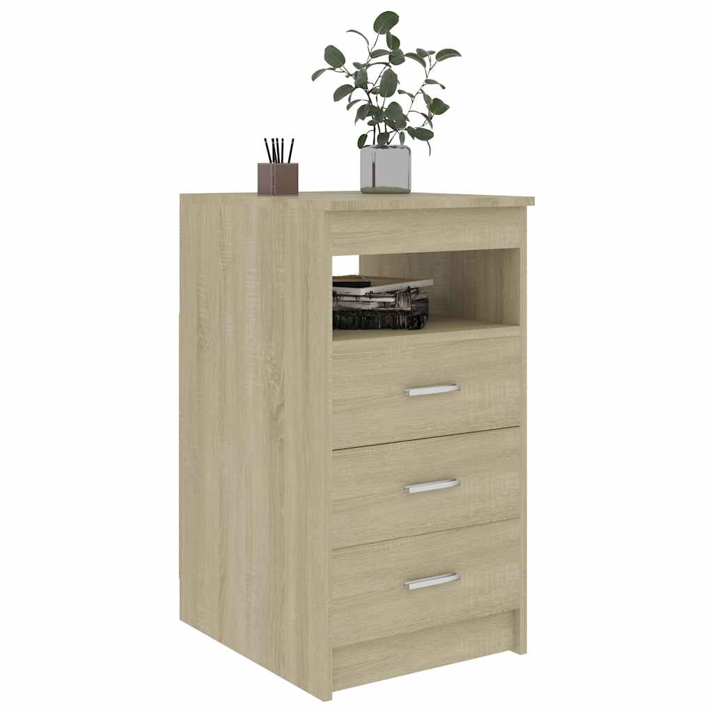Drawer Cabinet Sonoma Oak 15.7"x19.7"x29.9" Engineered Wood
