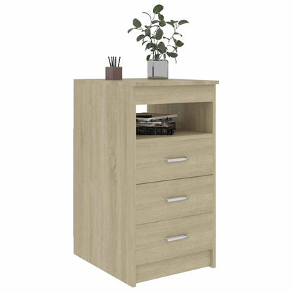 Drawer Cabinet Sonoma Oak 15.7"x19.7"x29.9" Engineered Wood