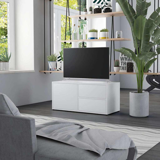 Tv Cabinet | White | Engineered Wood | Medium | Tv Cabinet | Rectangular