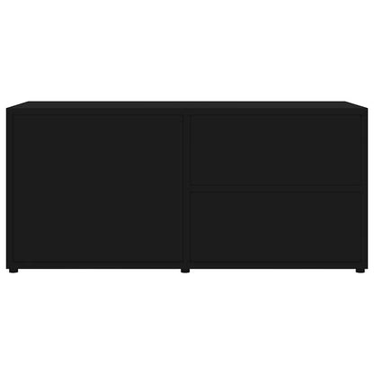 TV Cabinet | Black | Engineered wood | 80 x 34 x 36 cm | Doors