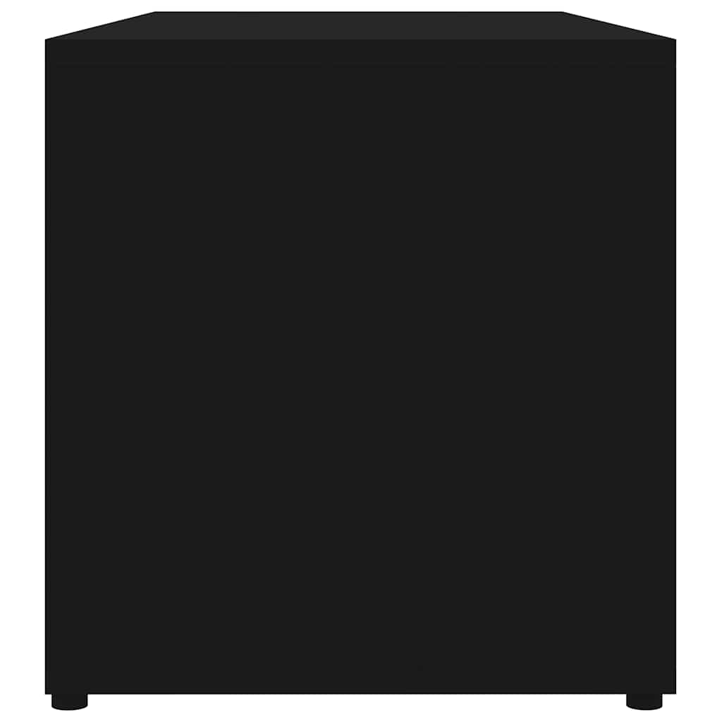 TV Cabinet | Black | Engineered wood | 80 x 34 x 36 cm | Doors