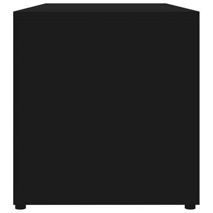 TV Cabinet | Black | Engineered wood | 80 x 34 x 36 cm | Doors