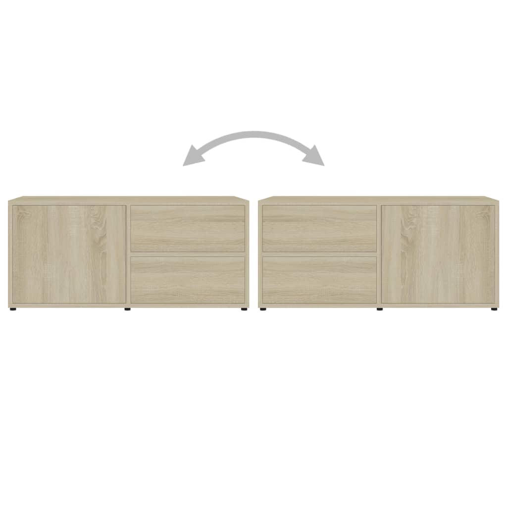 TV Cabinet Sonoma Oak 80x34x36 cm Engineered Wood