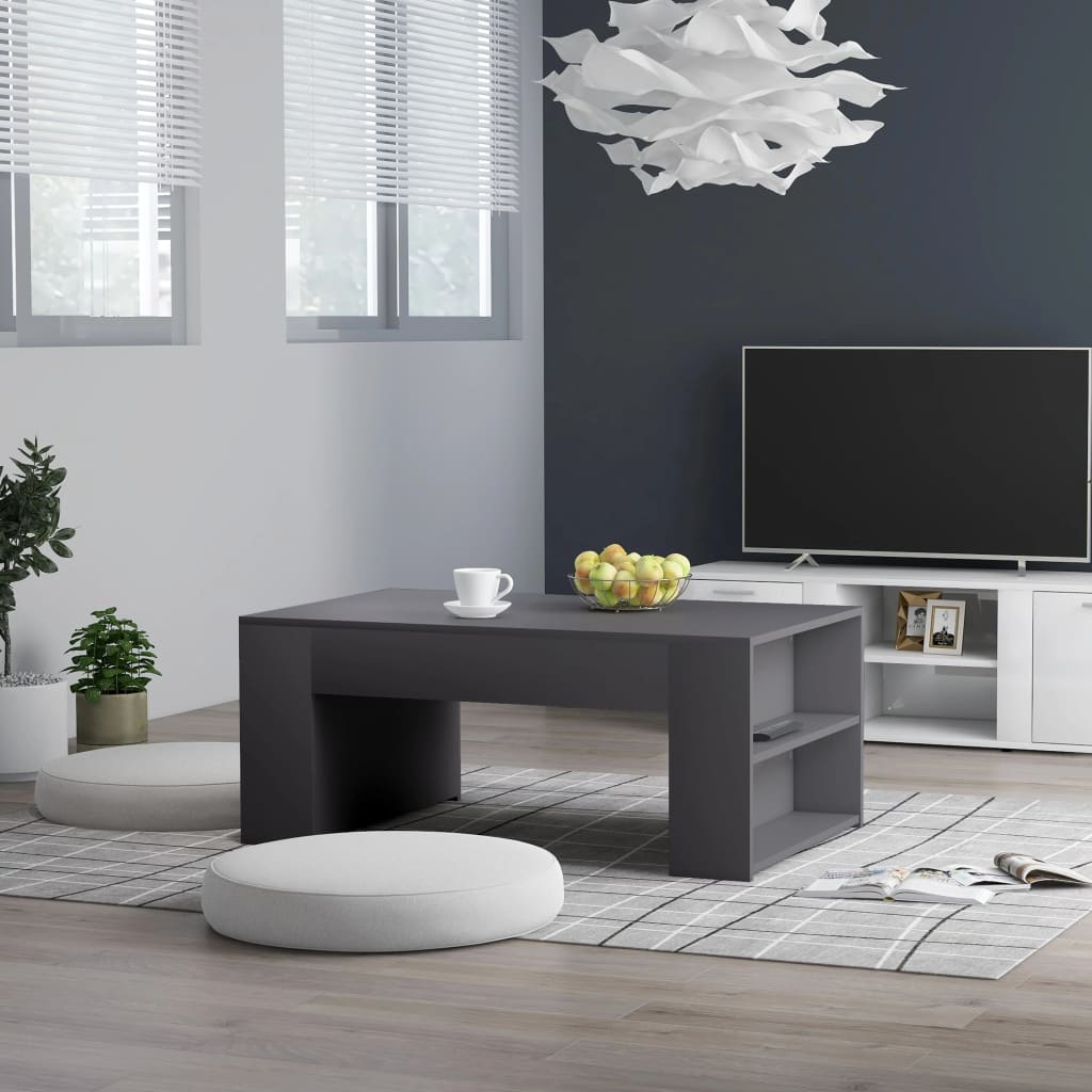 Coffee Table Gray 39.4"x23.6"x16.5" Engineered Wood
