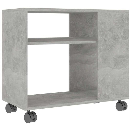 Side Table Concrete Grey 70x35x60.5 cm Engineered Wood