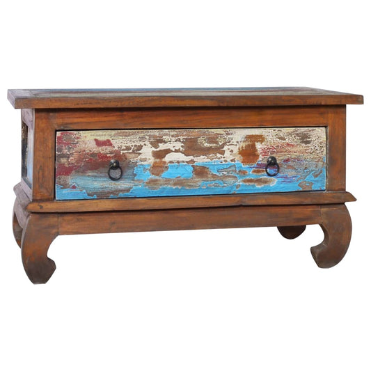 Coffee Table | Multicolour | Reclaimed teak wood | 80 cm x 50 cm x 40 cm