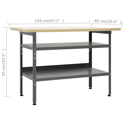 Workbench with Three Wall Panels