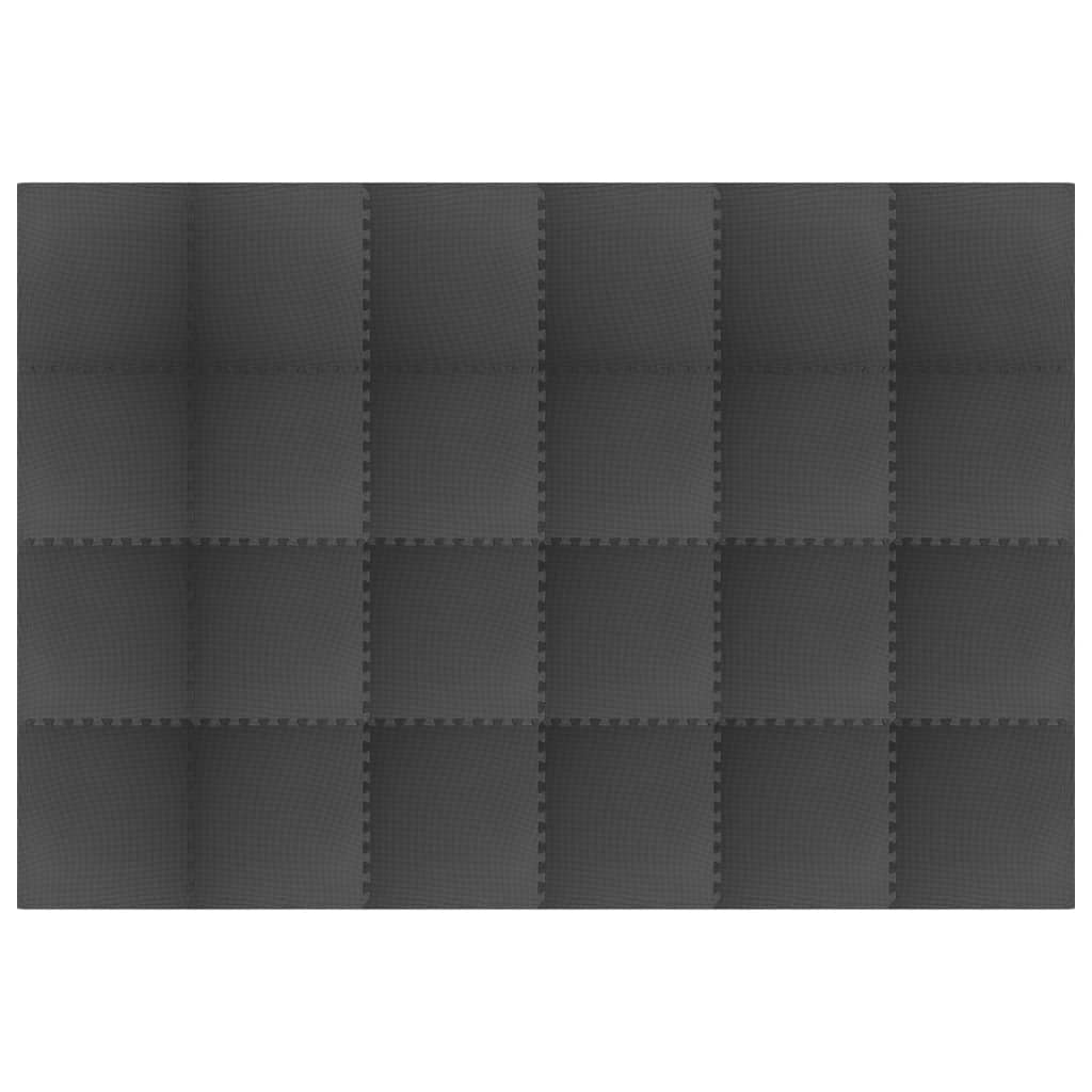 Floor Mats 24 pcs 8.64 ㎡ EVA Foam Black