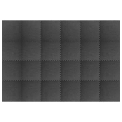 Floor Mats 24 pcs 8.64 ㎡ EVA Foam Black