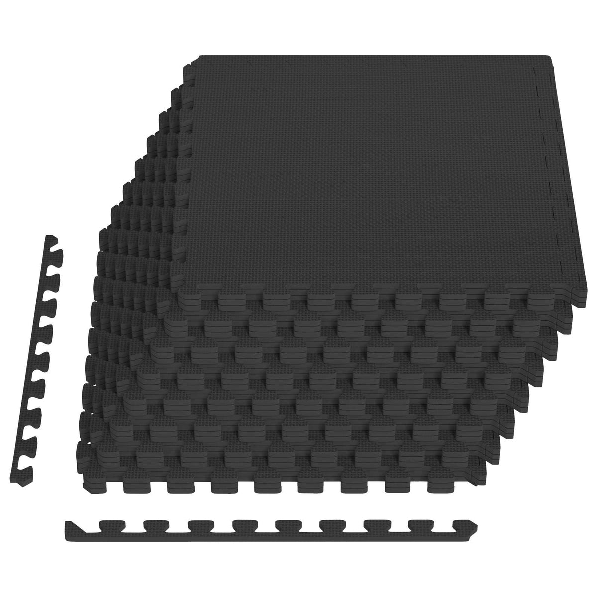 Floor Mats 24 pcs 8.64 ㎡ EVA Foam Black