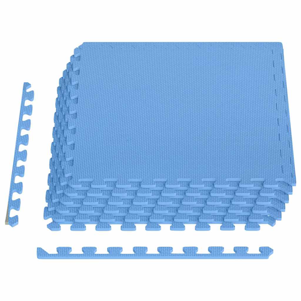 92464 vidaXL Floor Mats 6 pcs 2,16 ㎡ EVA Foam Blue