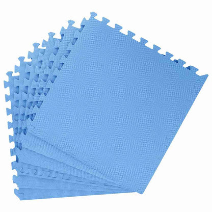 92464 vidaXL Floor Mats 6 pcs 2,16 ㎡ EVA Foam Blue