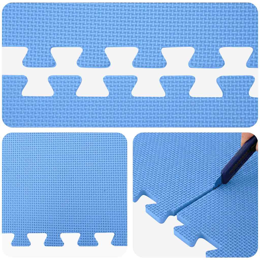 92464 vidaXL Floor Mats 6 pcs 2,16 ㎡ EVA Foam Blue