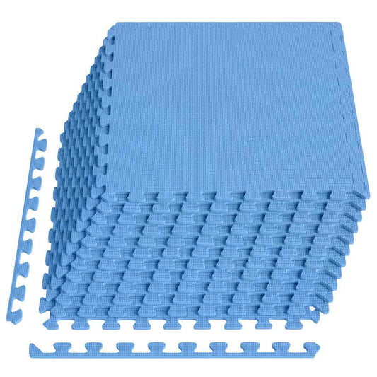 Floor Mats 24 pcs 8.64 ㎡ EVA Foam Blue