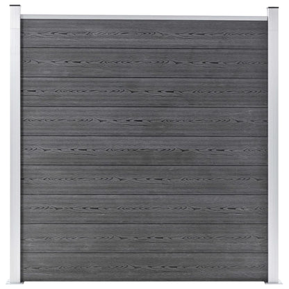 WPC Fence Set 1 Square + 1 Slanted 273x186 cm Grey