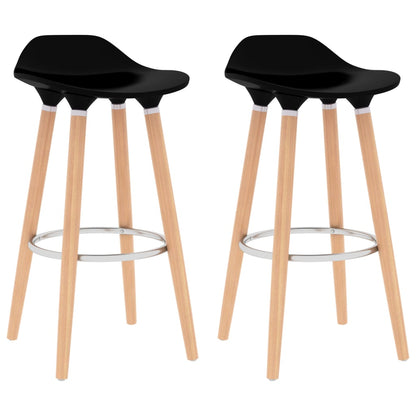 Bar Chairs 2 pcs Black