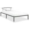 284662 vidaXL Bed Frame without Mattress Grey Metal 90x200 cm