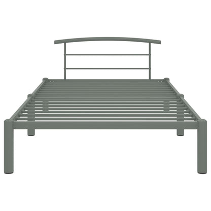 Bed Frame | Grey | Metal | Single | Durable | Bed Frame | Rectangular