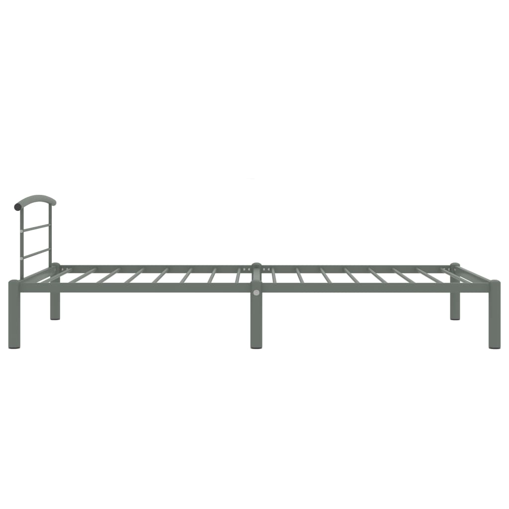 Bed Frame | Grey | Metal | Single | Durable | Bed Frame | Rectangular