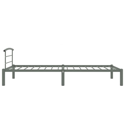 Bed Frame | Grey | Metal | Single | Durable | Bed Frame | Rectangular