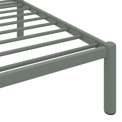 Bed Frame | Grey | Metal | Single | Durable | Bed Frame | Rectangular