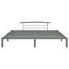 284667 vidaXL Bed Frame without Mattress Grey Metal 180x200 cm Super King