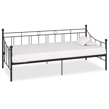 Day Bed Frame | Black | Metal, plywood, plastic | Single bed size